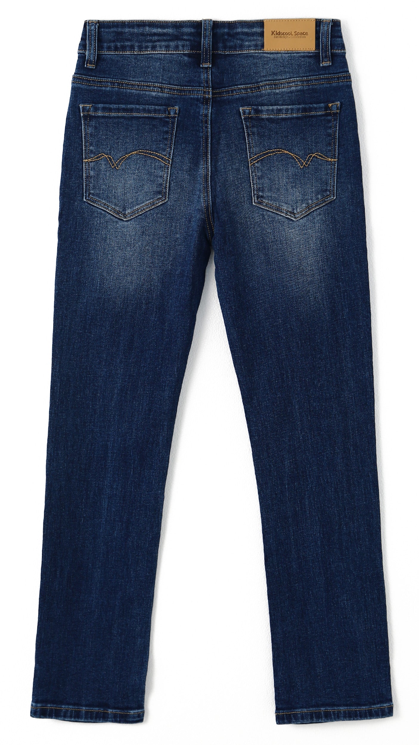 Boy Jeans Kids Elastic Band Inside Ripped Slim Fit Denim Pants