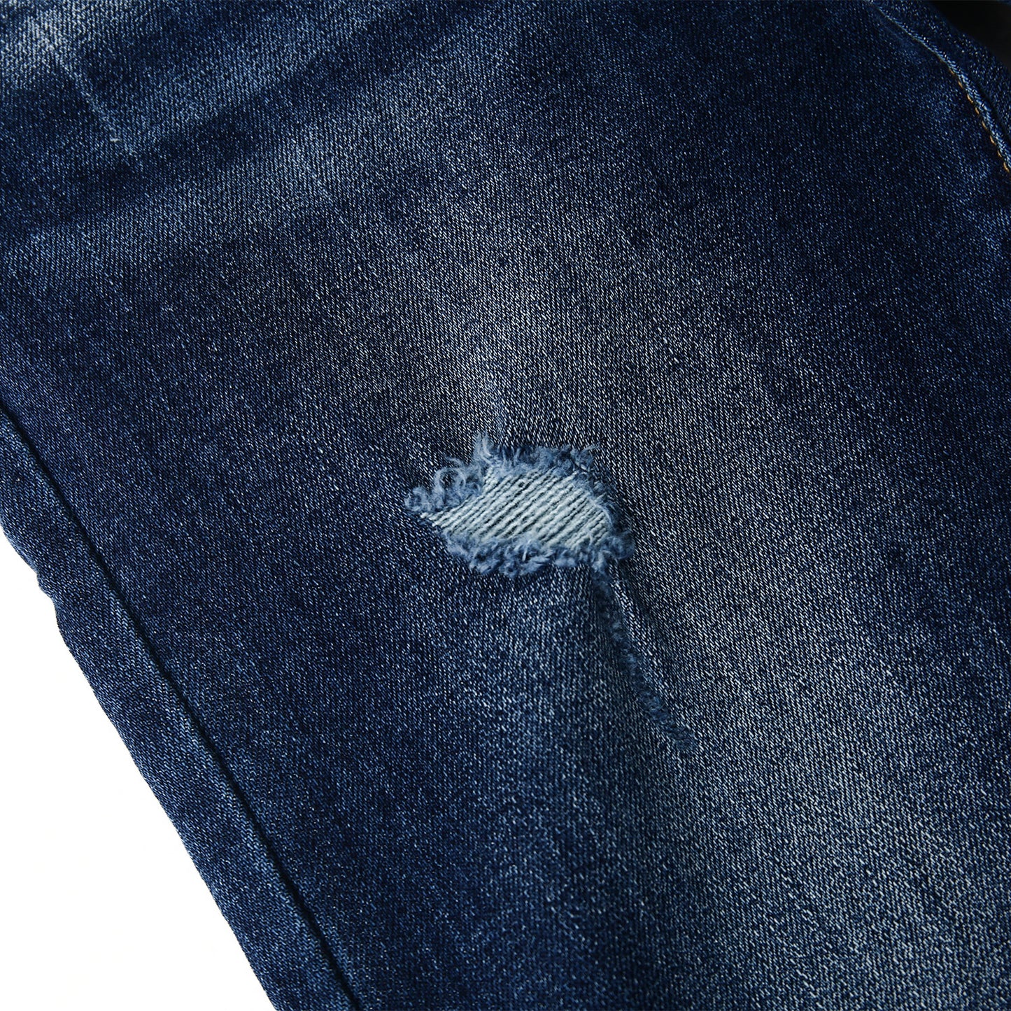 Boy Jeans Kids Elastic Band Inside Ripped Slim Fit Denim Pants