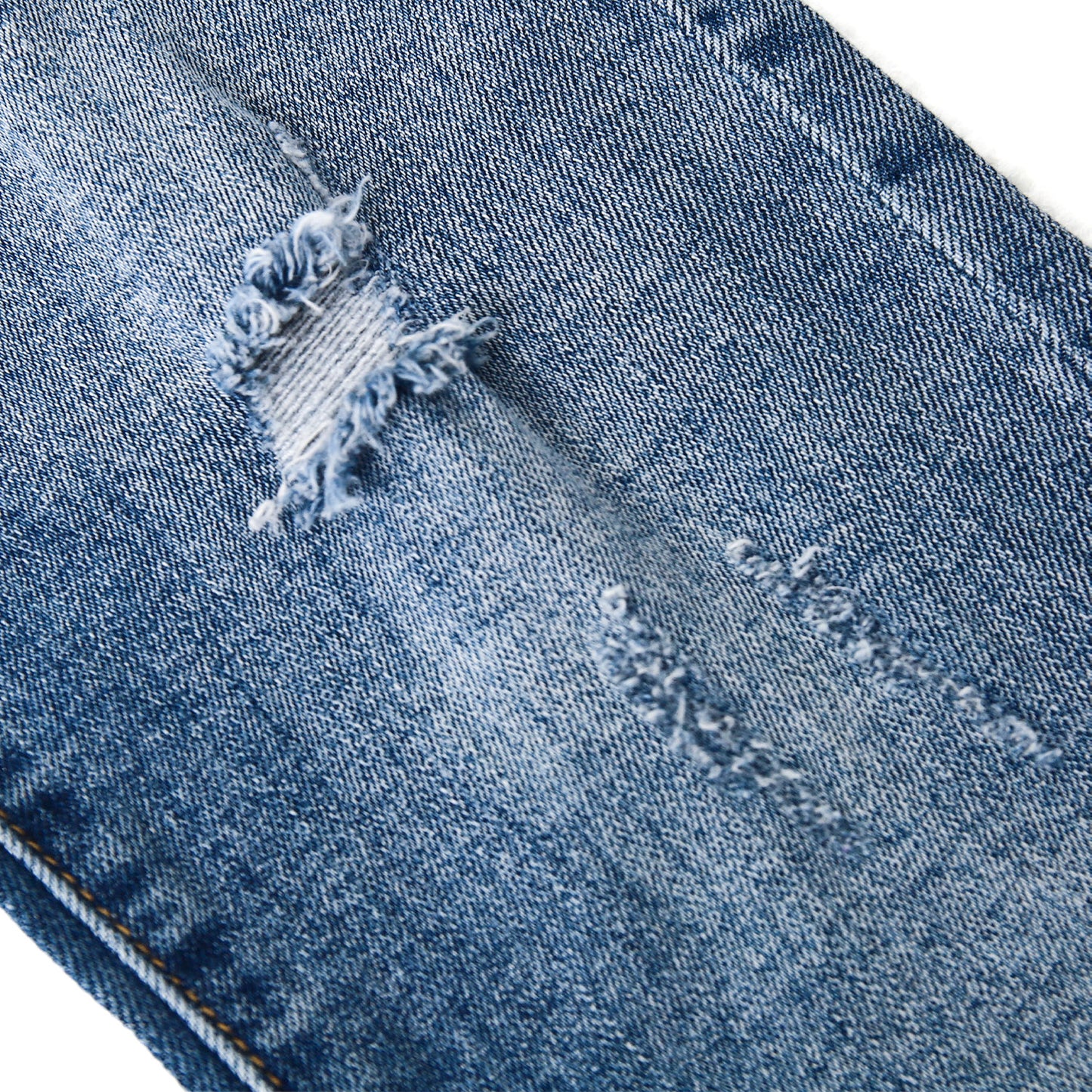 Boy Jeans Kids Elastic Band Inside Ripped Slim Fit Denim Pants