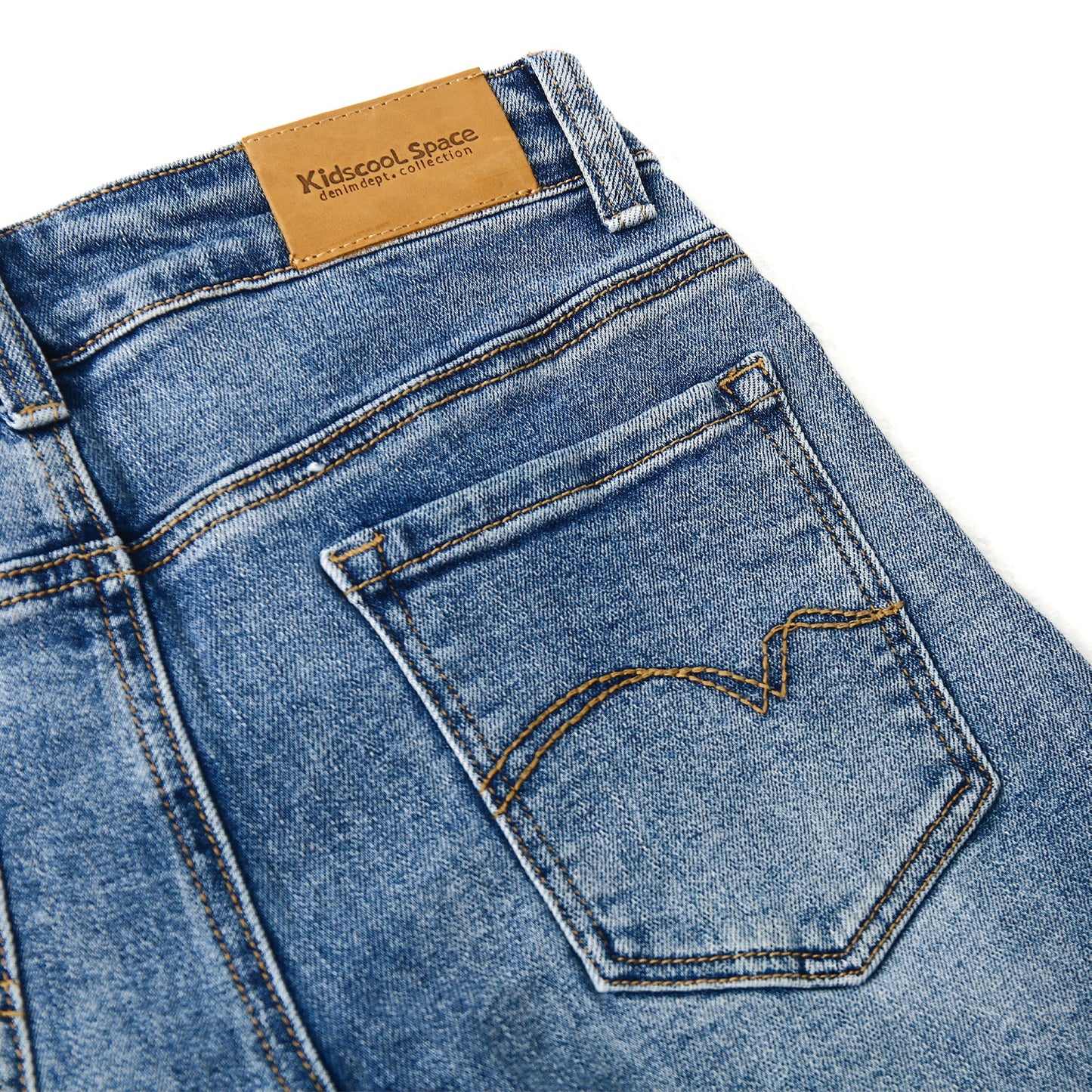 Boy Jeans Kids Elastic Band Inside Ripped Slim Fit Denim Pants