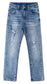 Boy Jeans Kids Elastic Band Inside Ripped Slim Fit Denim Pants