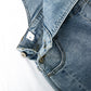 Girls Denim Overalls,2 Layers Raw Edge Hem Squared Pockets Jean Dungarees Pants