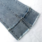 Girls Denim Overalls,2 Layers Raw Edge Hem Squared Pockets Jean Dungarees Pants