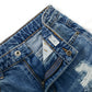6-14T Girls Jeans,Elastic Band Inside Ripped Holes Denim Pants