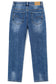 Boy Jeans Little Kid Elastic Band Inside Ripped Slim Fit Denim Pants