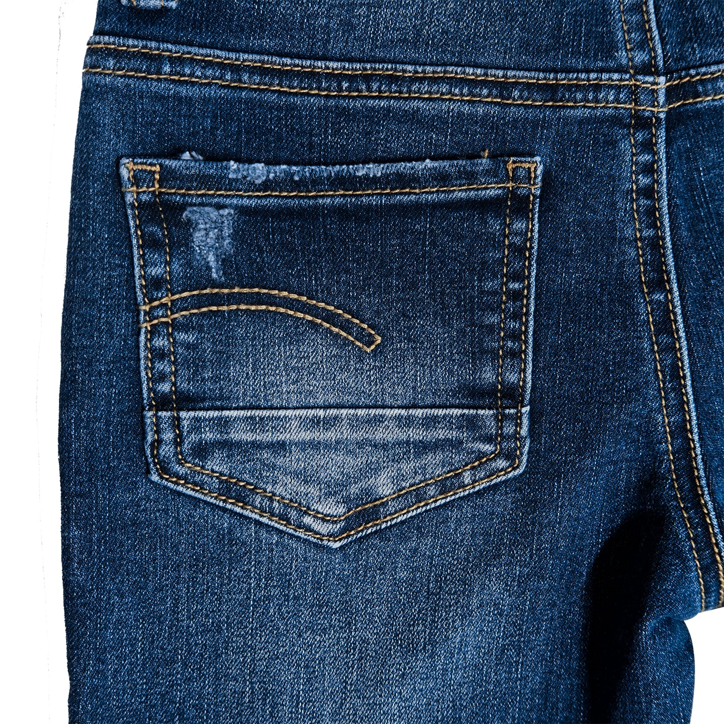 Boy Jeans Little Kid Elastic Band Inside Ripped Slim Fit Denim Pants