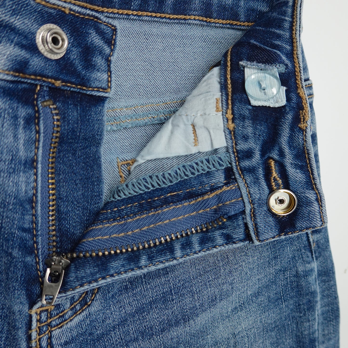 Boy Jeans Little Kid Elastic Band Inside Ripped Slim Fit Denim Pants