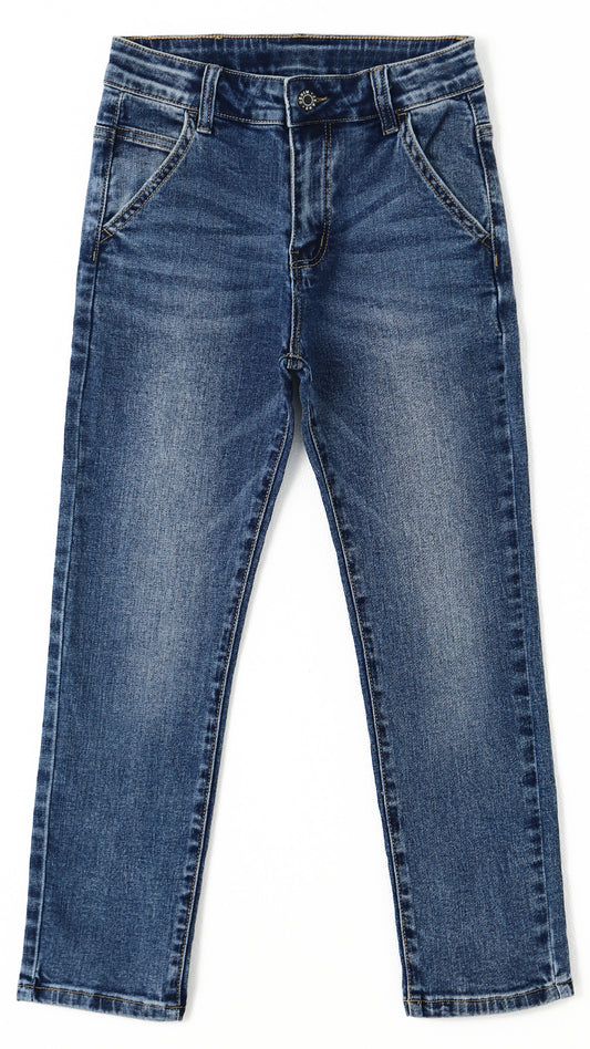 6-13T Girls Jeans, Kids Elastic Band Inside Ripped Denim Pants
