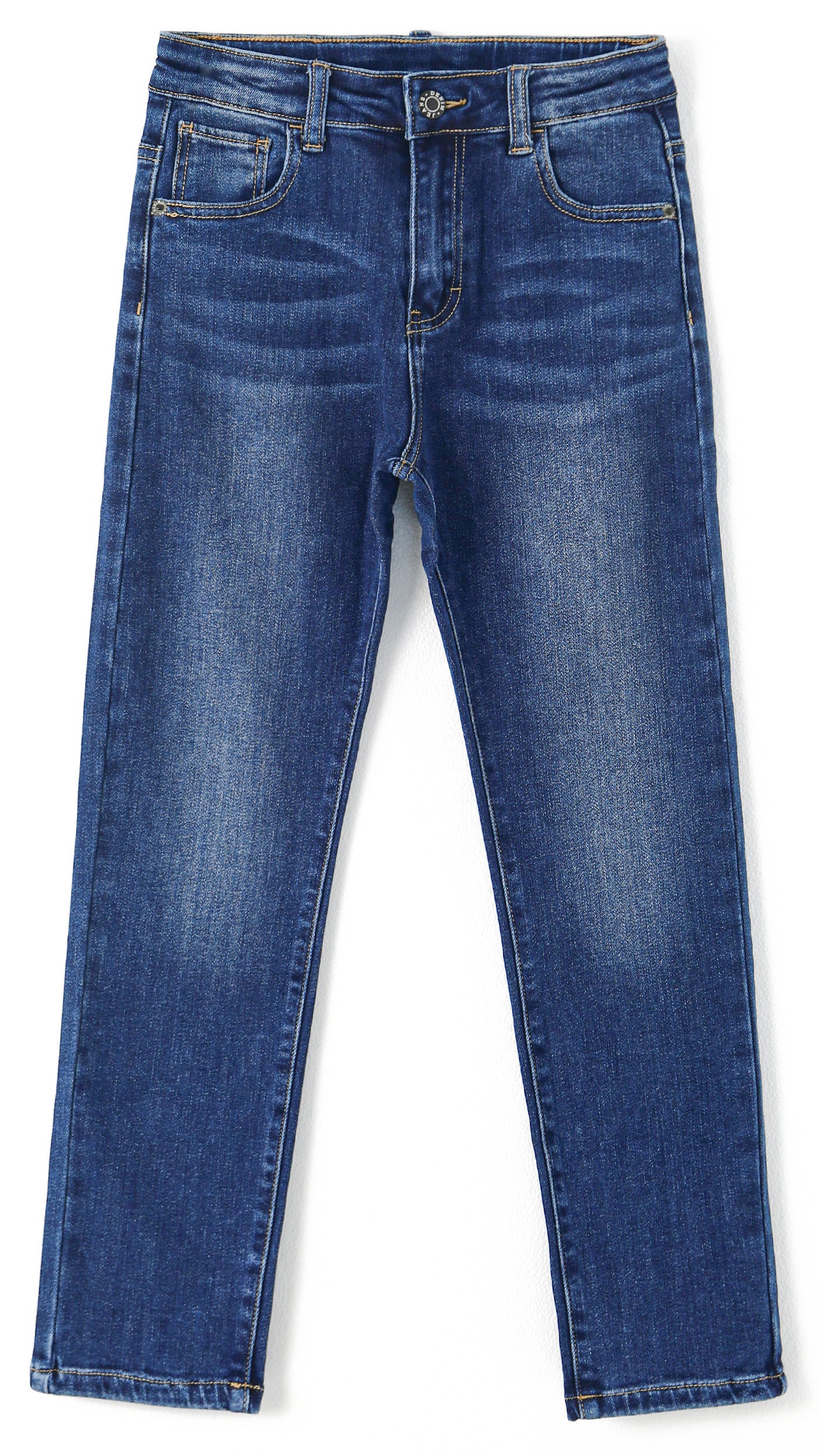 Boys Jeans Little Big Elastic Band Inside Simple Desgin Stretchy Denim Pants