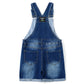Baby Little Girls Stretchy Denim Shortalls