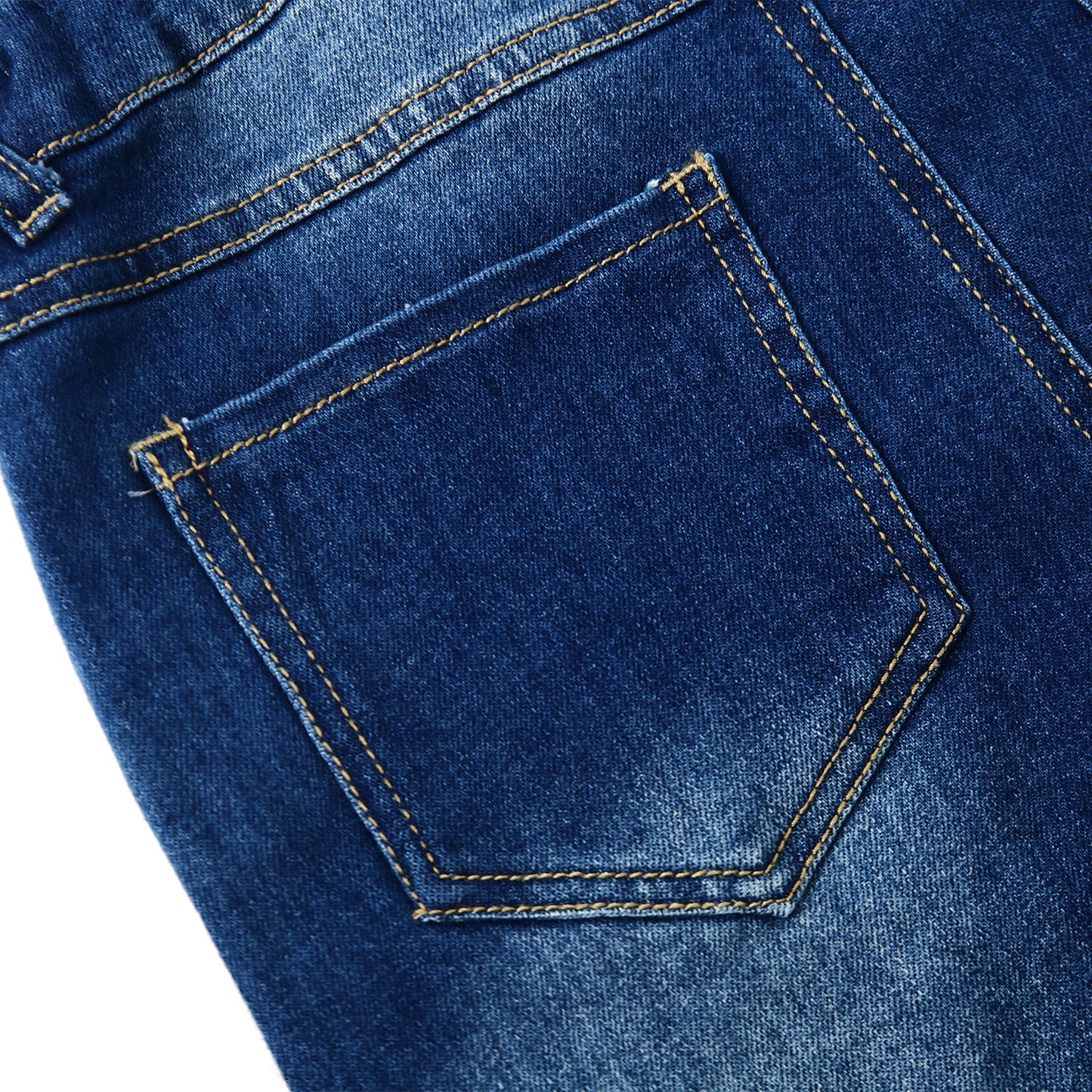 Baby Little Girls Stretchy Denim Shortalls