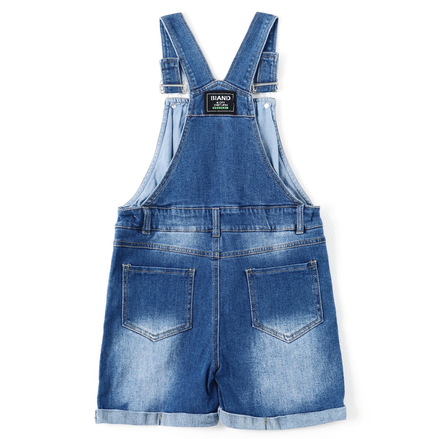 Baby Little Girls Stretchy Denim Shortalls
