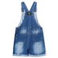 Baby Little Girls Stretchy Denim Shortalls