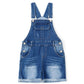Baby Little Girls Stretchy Denim Shortalls