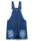 Big Boys Girls Washed Soft Summer Denim Shortalls