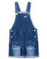 Big Boys Girls Washed Soft Summer Denim Shortalls