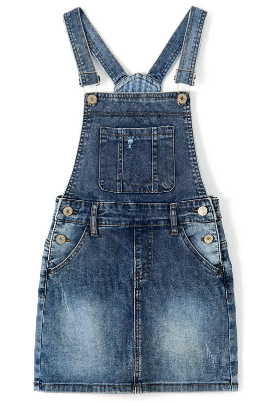 18M-10T Girls Skirt,Ripped Soft Strechy Denim Girls Summer Overalls Dress
