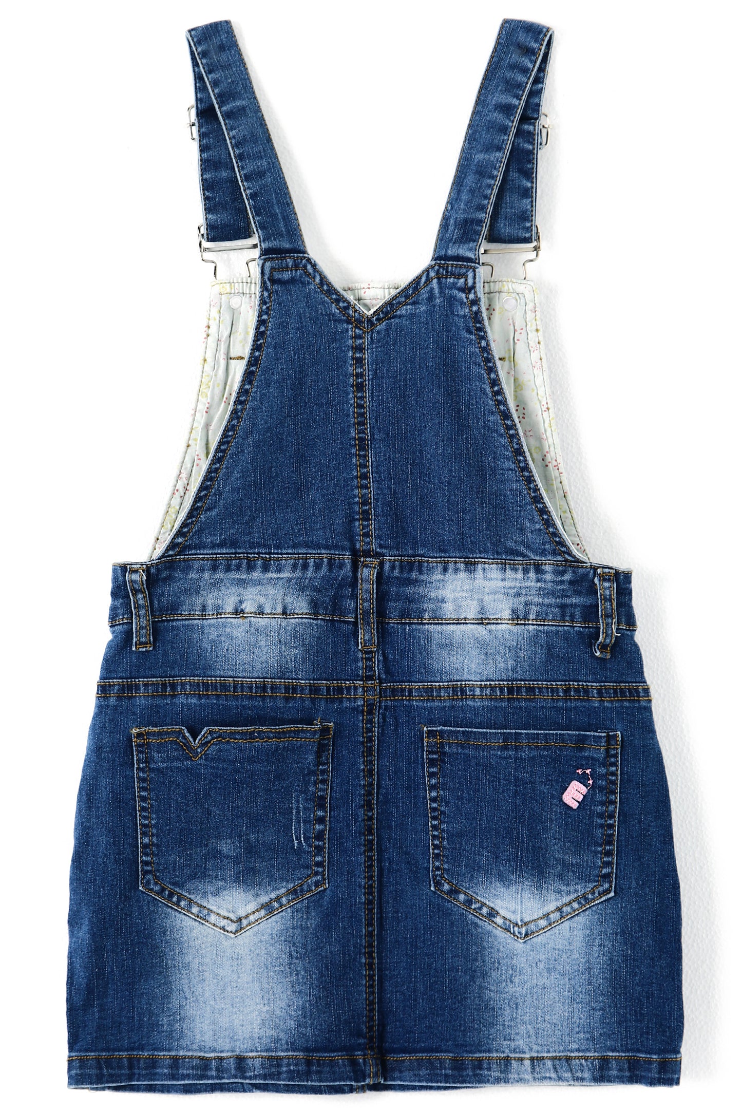 12M-6T Baby Little Girls Skirt,Ripped Soft Strechy Denim Girls Summer Overalls Dress
