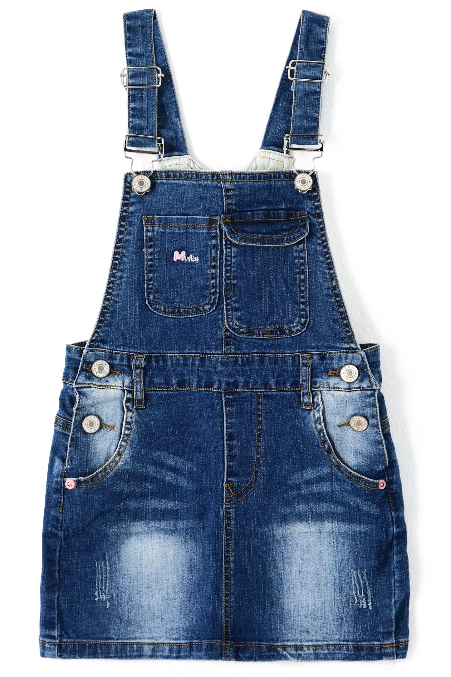 12M-6T Baby Little Girls Skirt,Ripped Soft Strechy Denim Girls Summer Overalls Dress