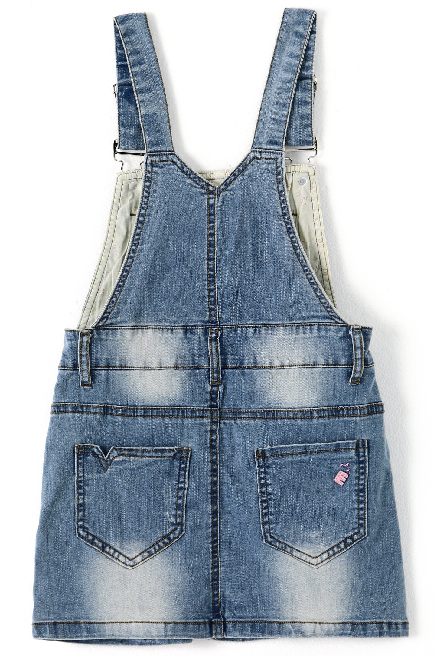 12M-6T Baby Little Girls Skirt,Ripped Soft Strechy Denim Girls Summer Overalls Dress