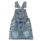 Girls Denim Skirts,Baby Little Big Girls Ripped Soft Stretchy Jeans Overall Dress