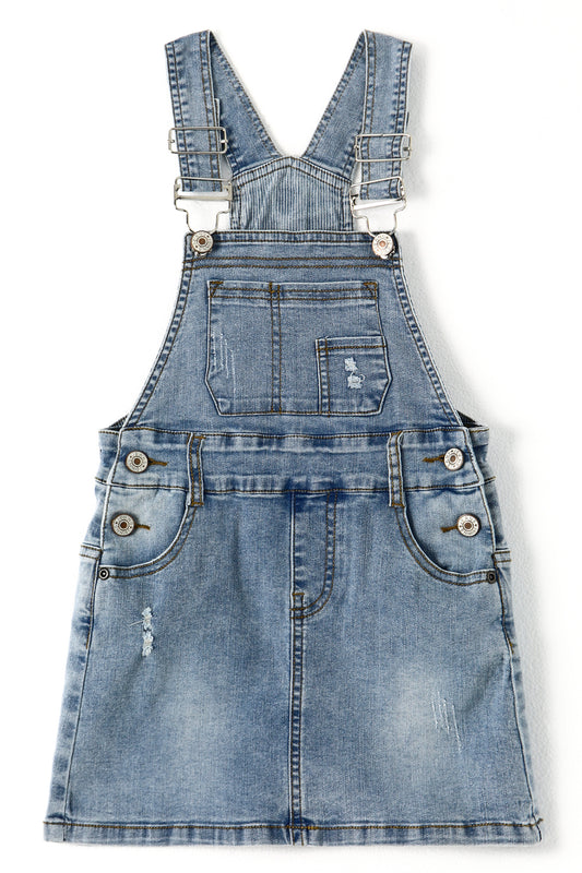 12M-10T Baby Little Girls Denim Skirt, Ripped Soft Strechy Girls Summer Jeans Overalls Dress