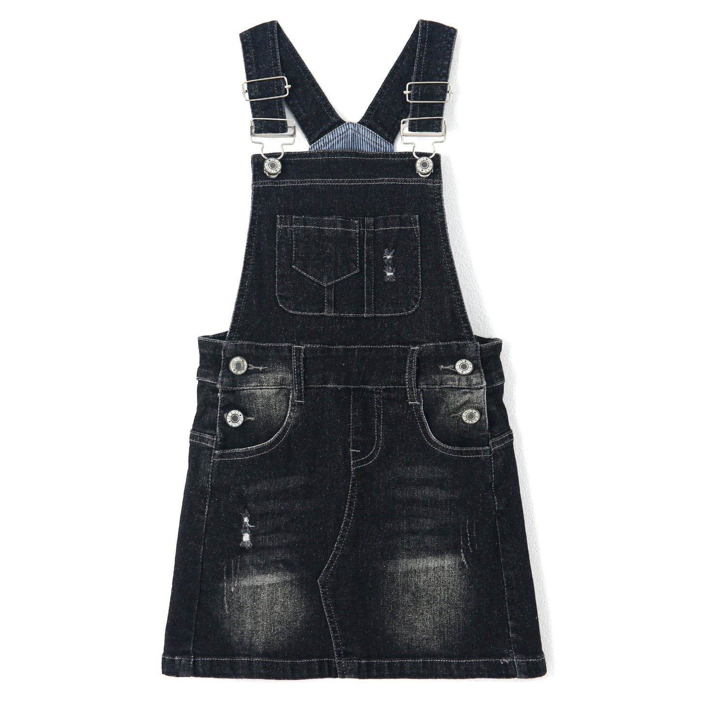 Baby Little Girls Skirt,Ripped Soft Strechy Denim Girls Summer Overalls Dress