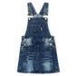 Baby Little Girls Skirt,Ripped Soft Strechy Denim Girls Summer Overalls Dress