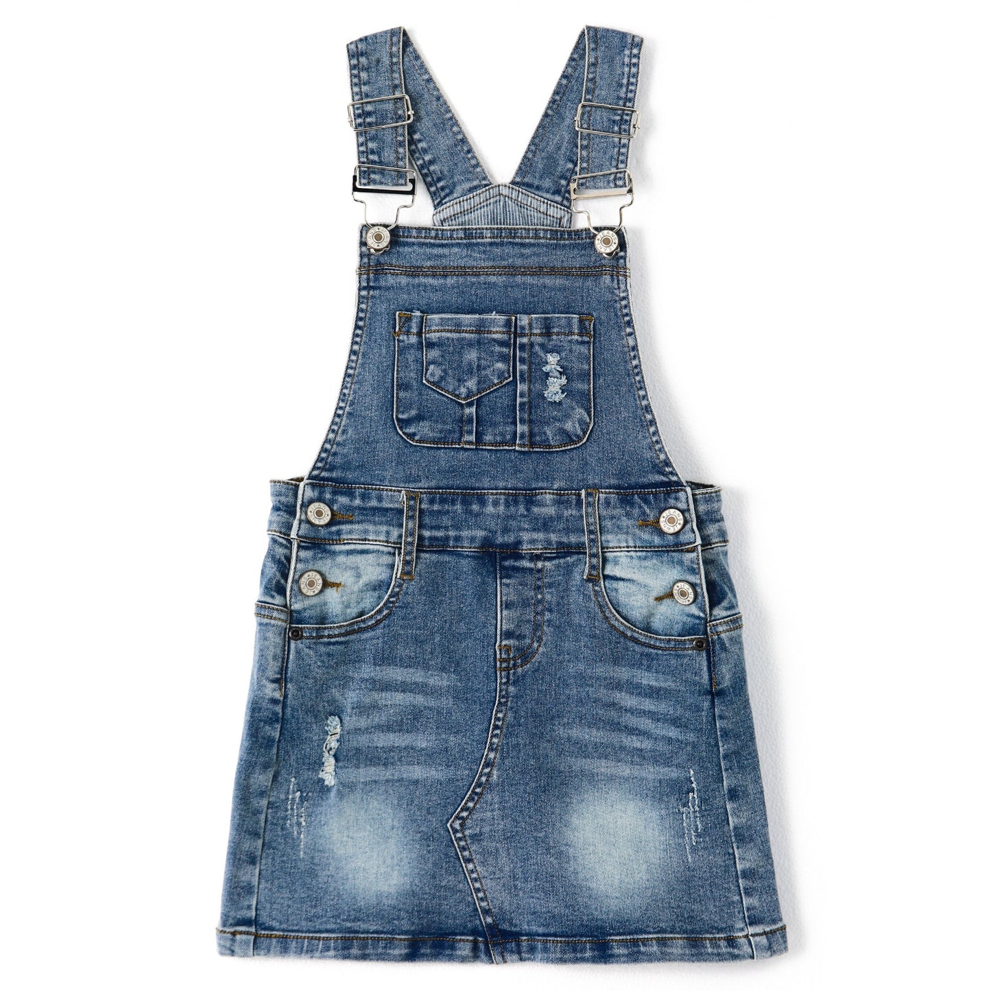 Baby Little Girls Skirt,Ripped Soft Strechy Denim Girls Summer Overalls Dress