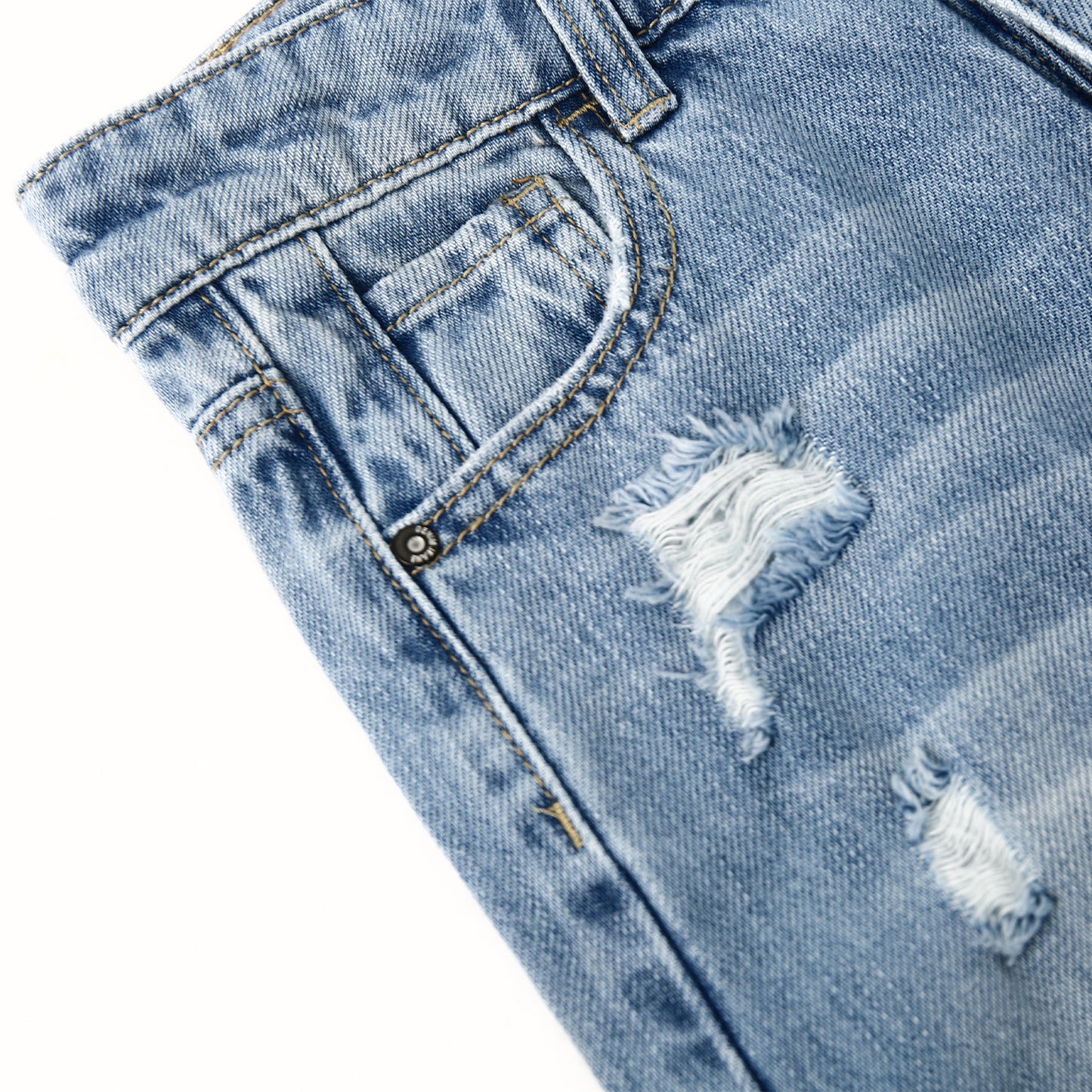 Flare Little Big Girl Ripped Wide Leg Soft Jeans Pants