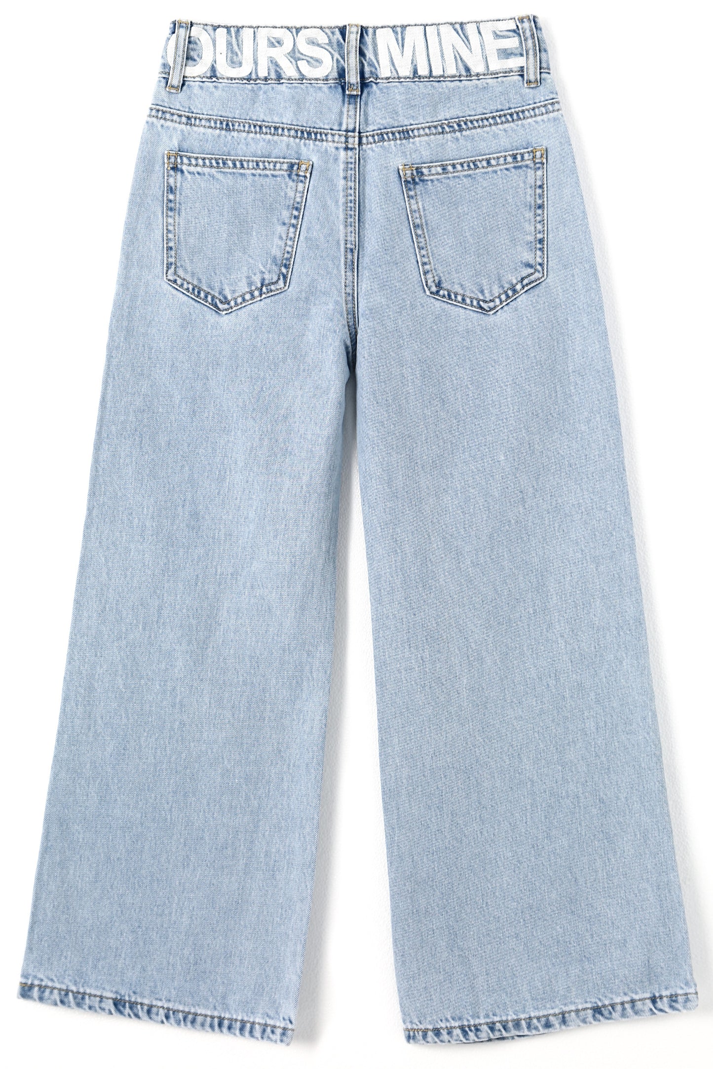 Girls Flare Ripped Wide Leg Soft Denim Jeans
