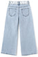 Girls Flare Ripped Wide Leg Soft Denim Jeans