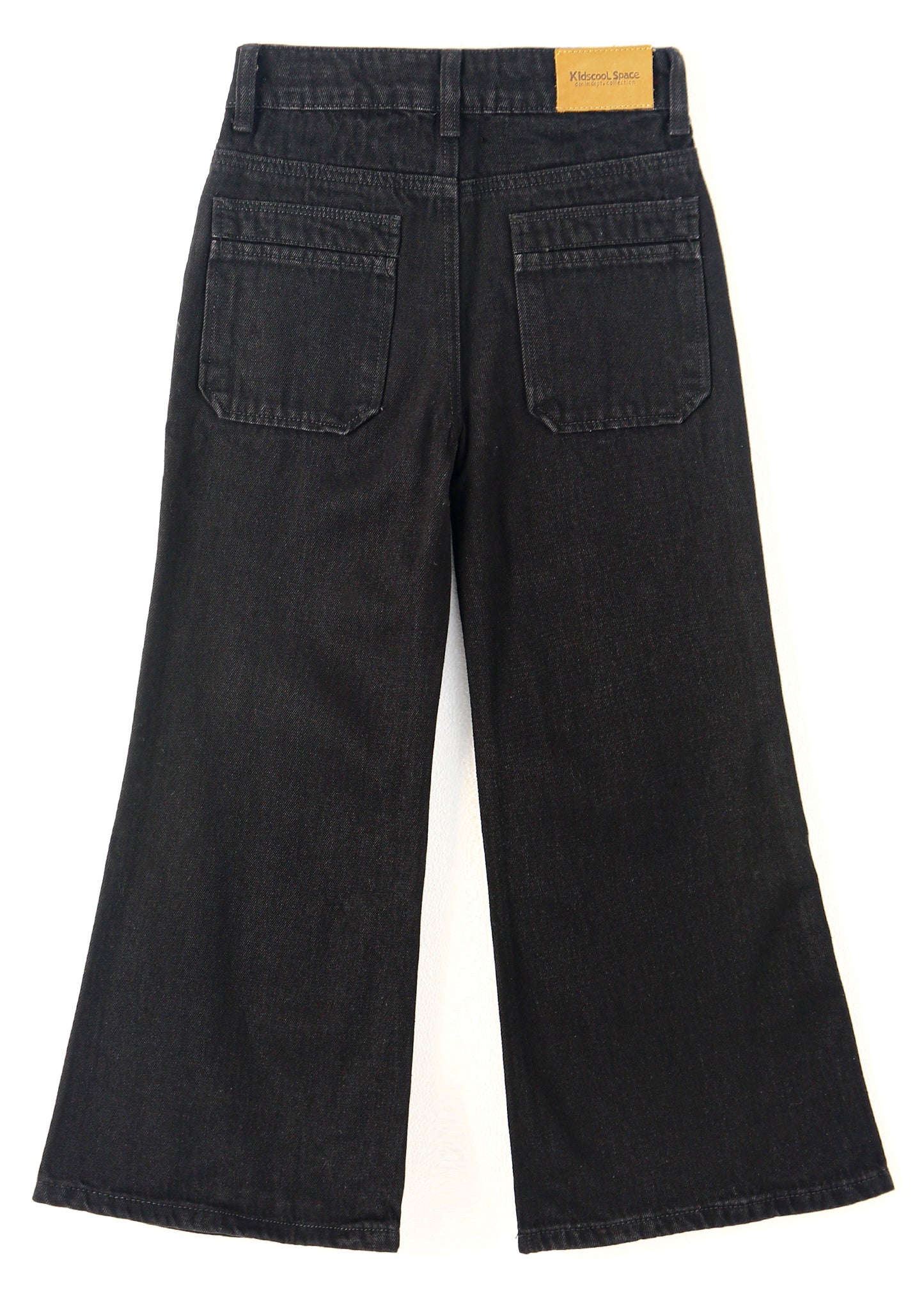 Girls Flare Little Big Distressed Holes Wide Leg Summer Jeans Pants