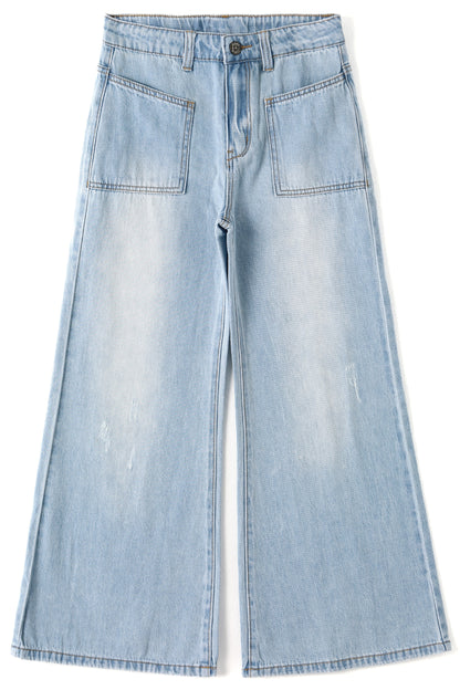 Flare Little Girl Bell Bottom Summer Denim Jeans Pants