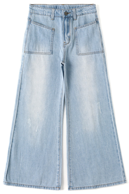Flare Little Girl Bell Bottom Summer Denim Jeans Pants