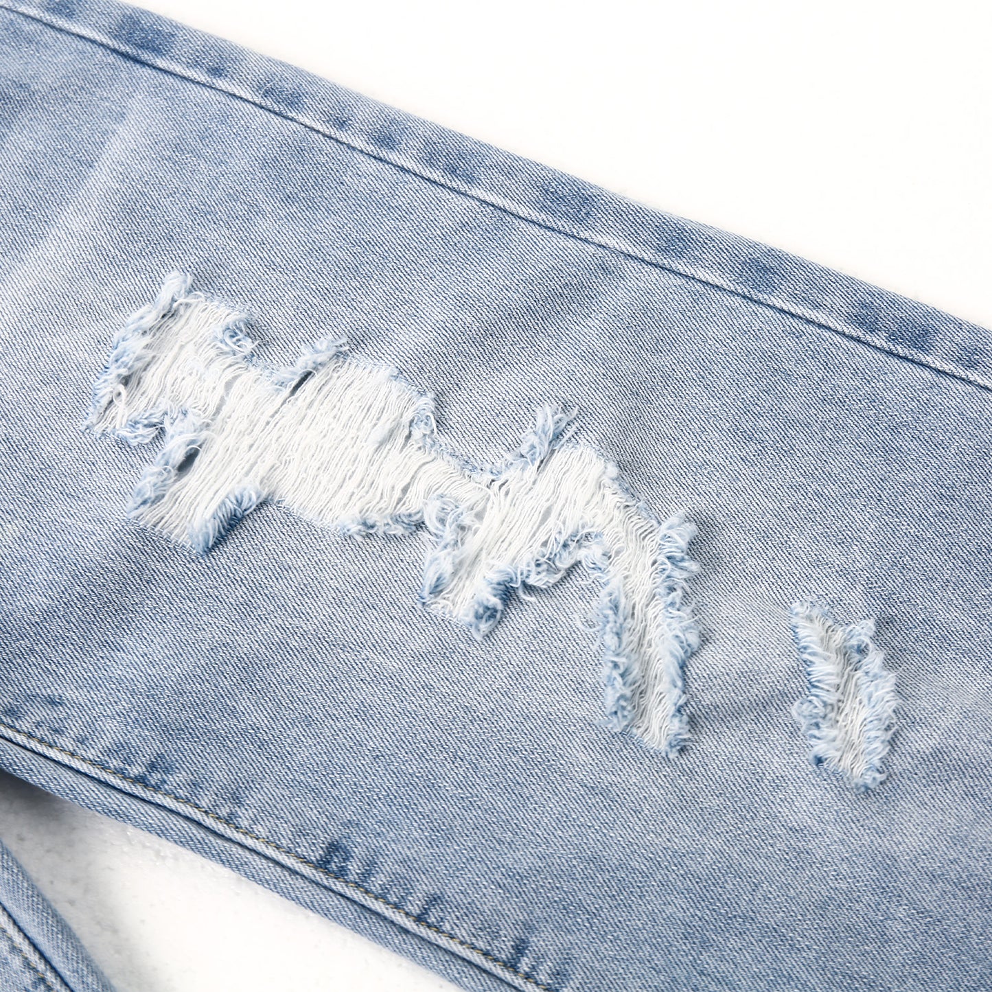 Girls Flare Ripped Wide Leg Soft Jeans
