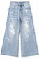Girls Flare Ripped Wide Leg Soft Jeans
