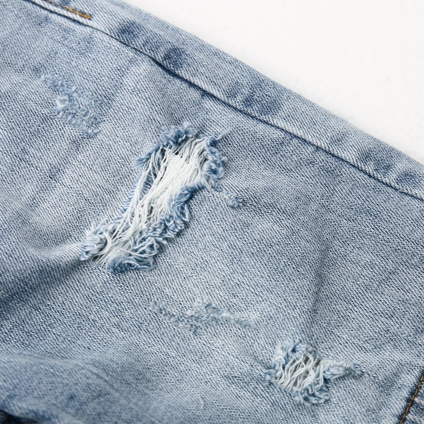 Boys Summer Ripped Soft Elastic Band Half Jean Shorts