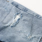 Boys Summer Ripped Soft Elastic Band Half Jean Shorts