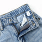 Girls Flare Little Big Girl Ripped Wide Leg Summer Jeans Pants