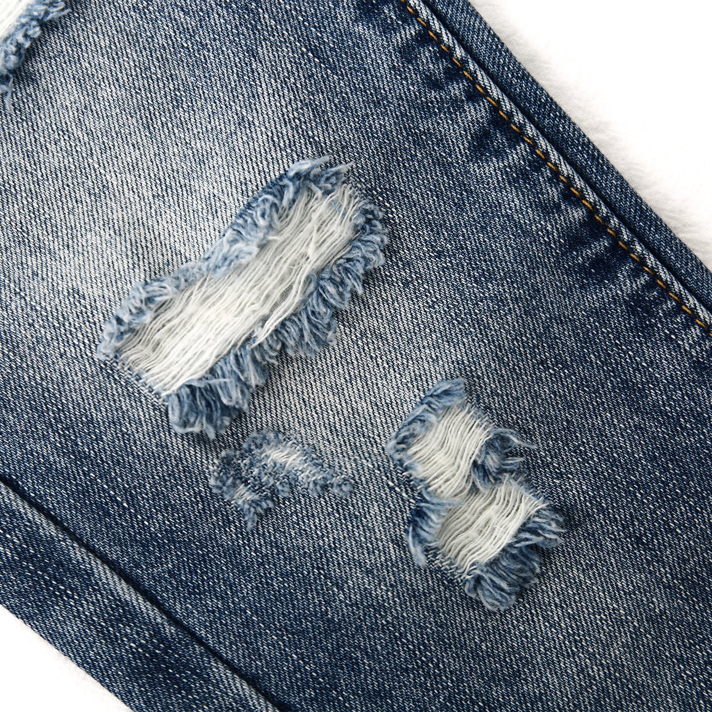 Baby Boys Jeans, Little Boy Elastic Band Inside Ripped Washed Soft Cotton Denim Pants