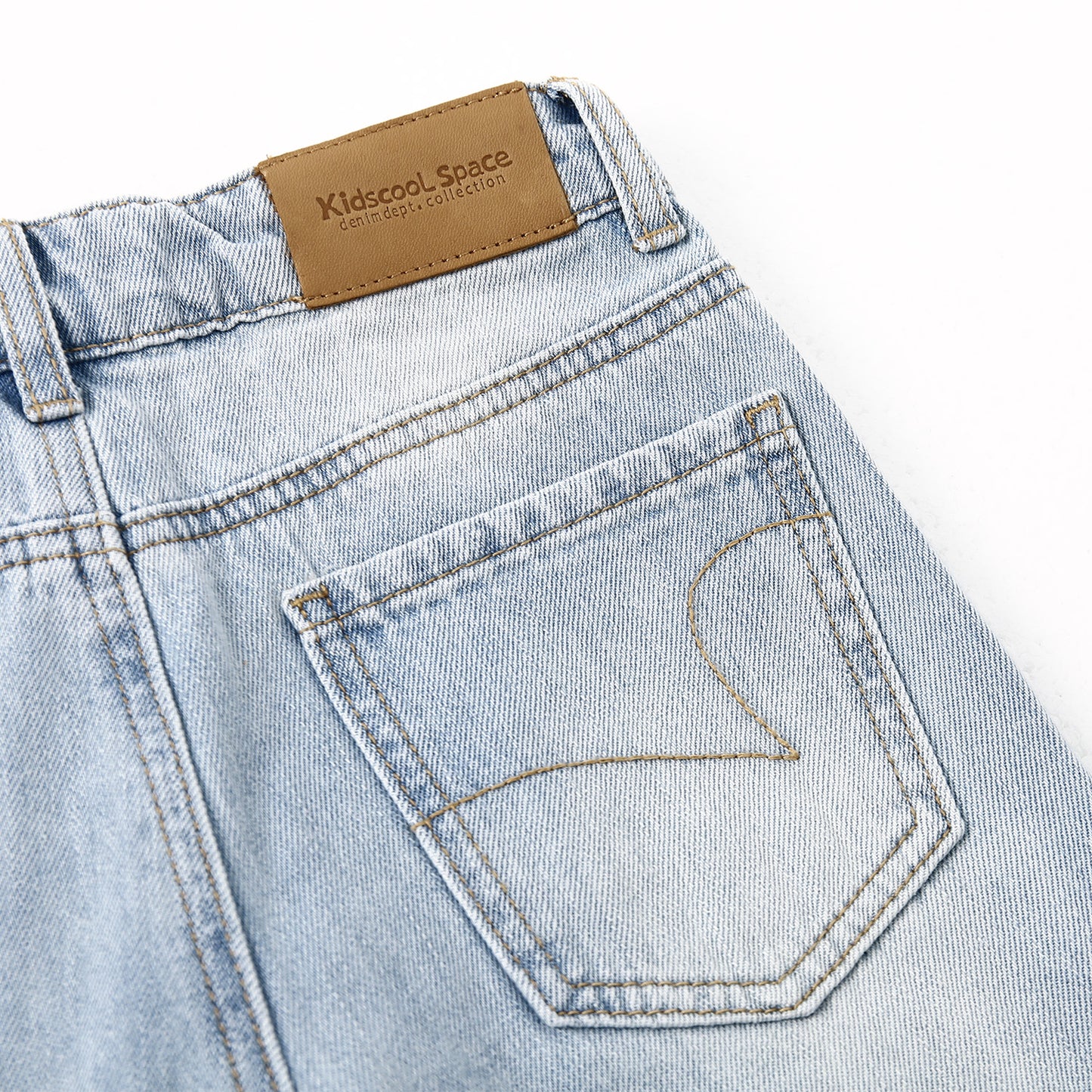 Baby Boys Elastic Band Ripped Washed Soft Cotton Jeans