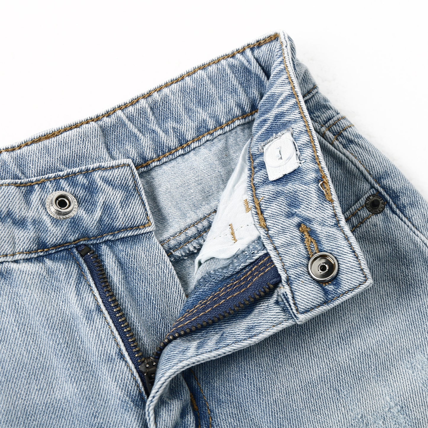 Baby Boys Elastic Band Ripped Washed Soft Cotton Jeans
