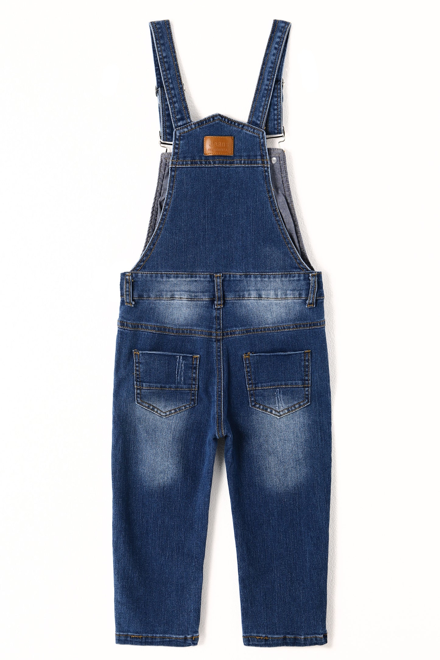 Baby Girls Toddler Boys Adjustable Ripped Fashion Jeans Workwear Overalls