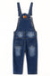 Baby Girls Toddler Boys Adjustable Ripped Fashion Jeans Workwear Overalls