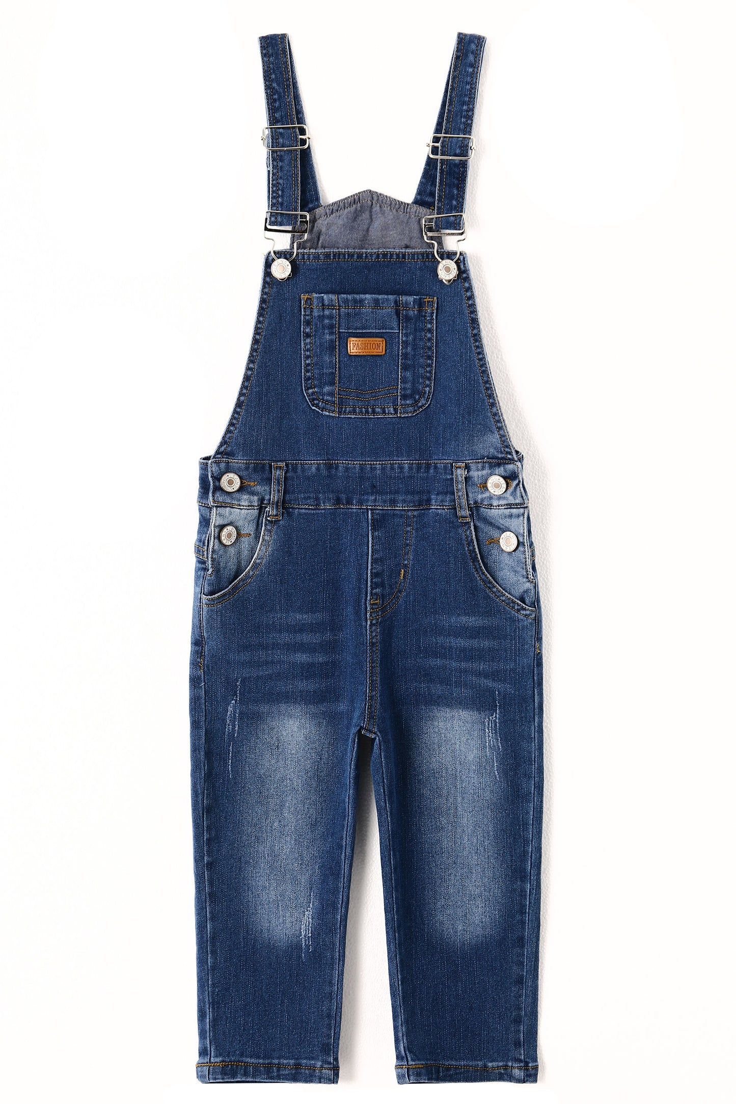 Baby Girls Toddler Boys Adjustable Ripped Fashion Jeans Workwear Overalls
