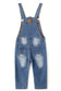Baby Girls Toddler Boys Adjustable Ripped Fashion Jeans Workwear Overalls