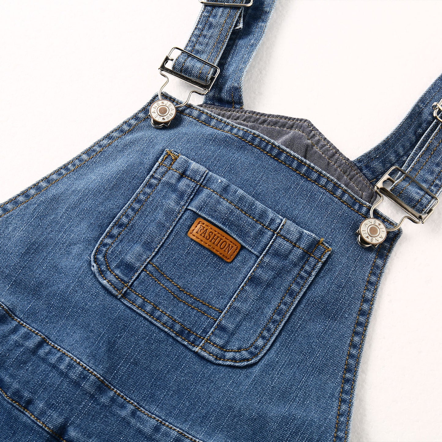 Baby Girls Toddler Boys Adjustable Ripped Fashion Jeans Workwear Overalls