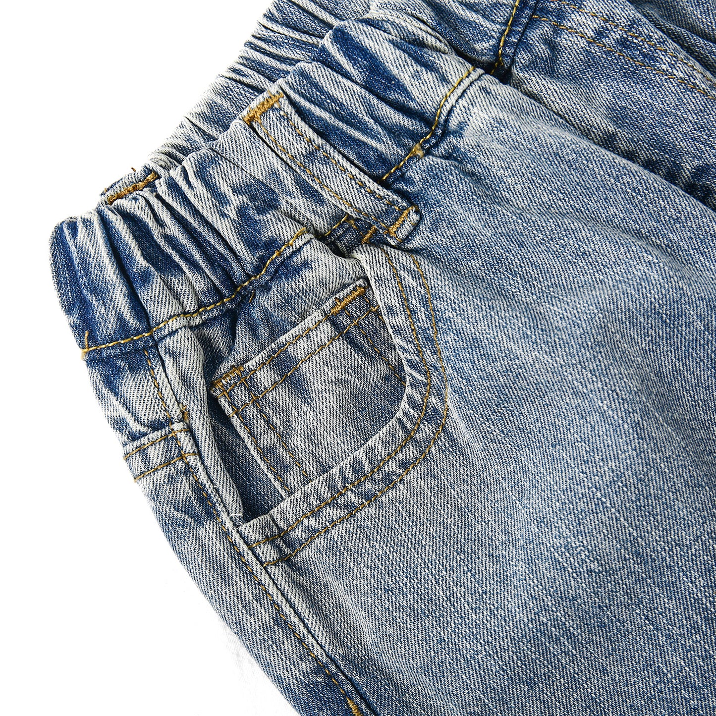 12M-13T Girls Slim Fit Pull On Jeans,Ribbed Waistband Stretch Denim Pants