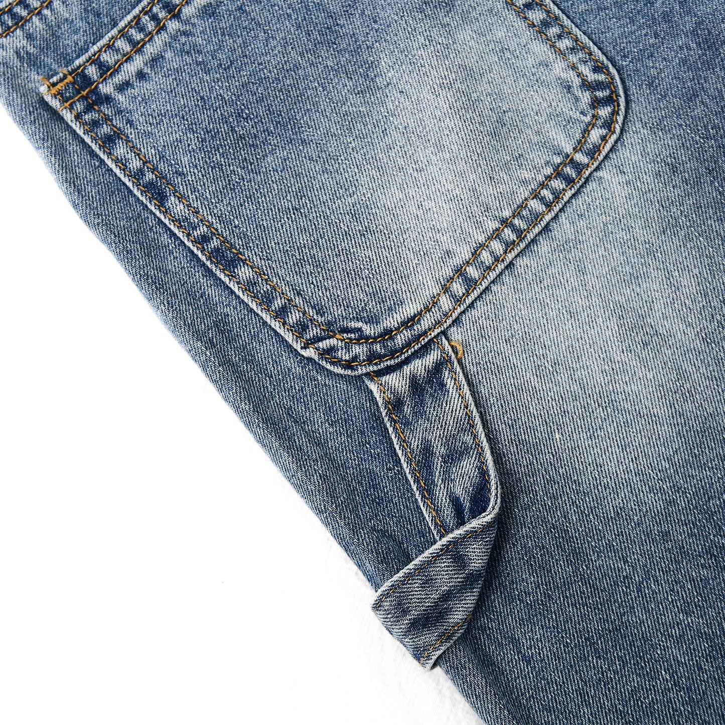 Girls' Wide-Leg Jeans, Elastic Band Inside Big Patchwork Flared Denim Pants